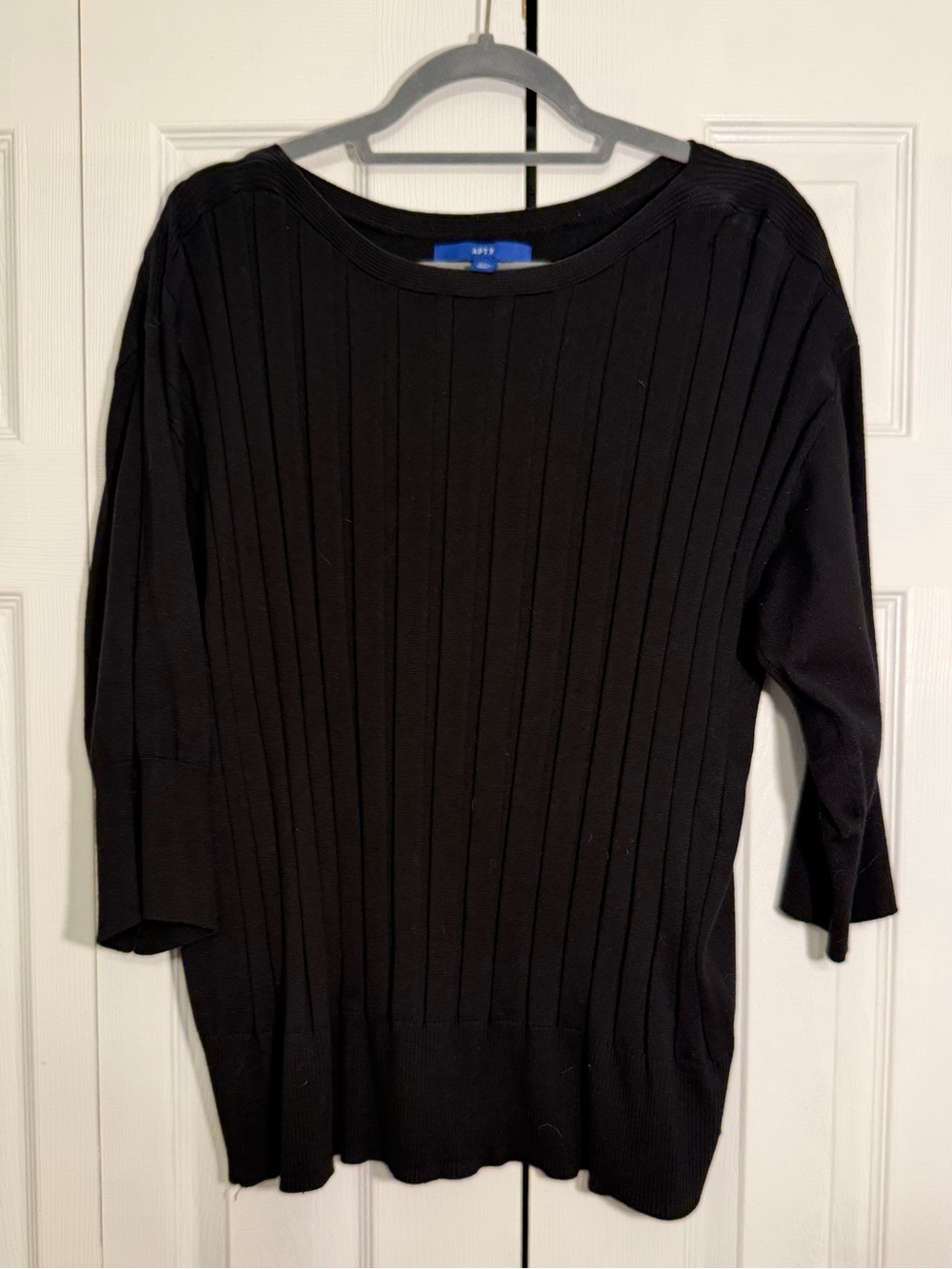 Apt. 9 Ribbed Dolman Sleeve Sweater XXL Black